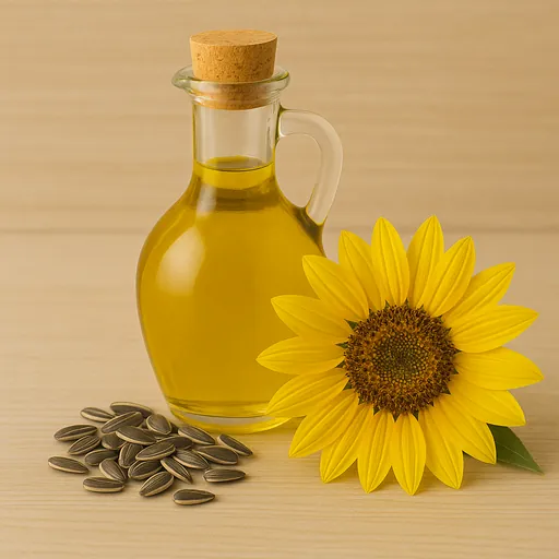 Sunflower-seed, safflower or cotton-seed oil and fractions thereof